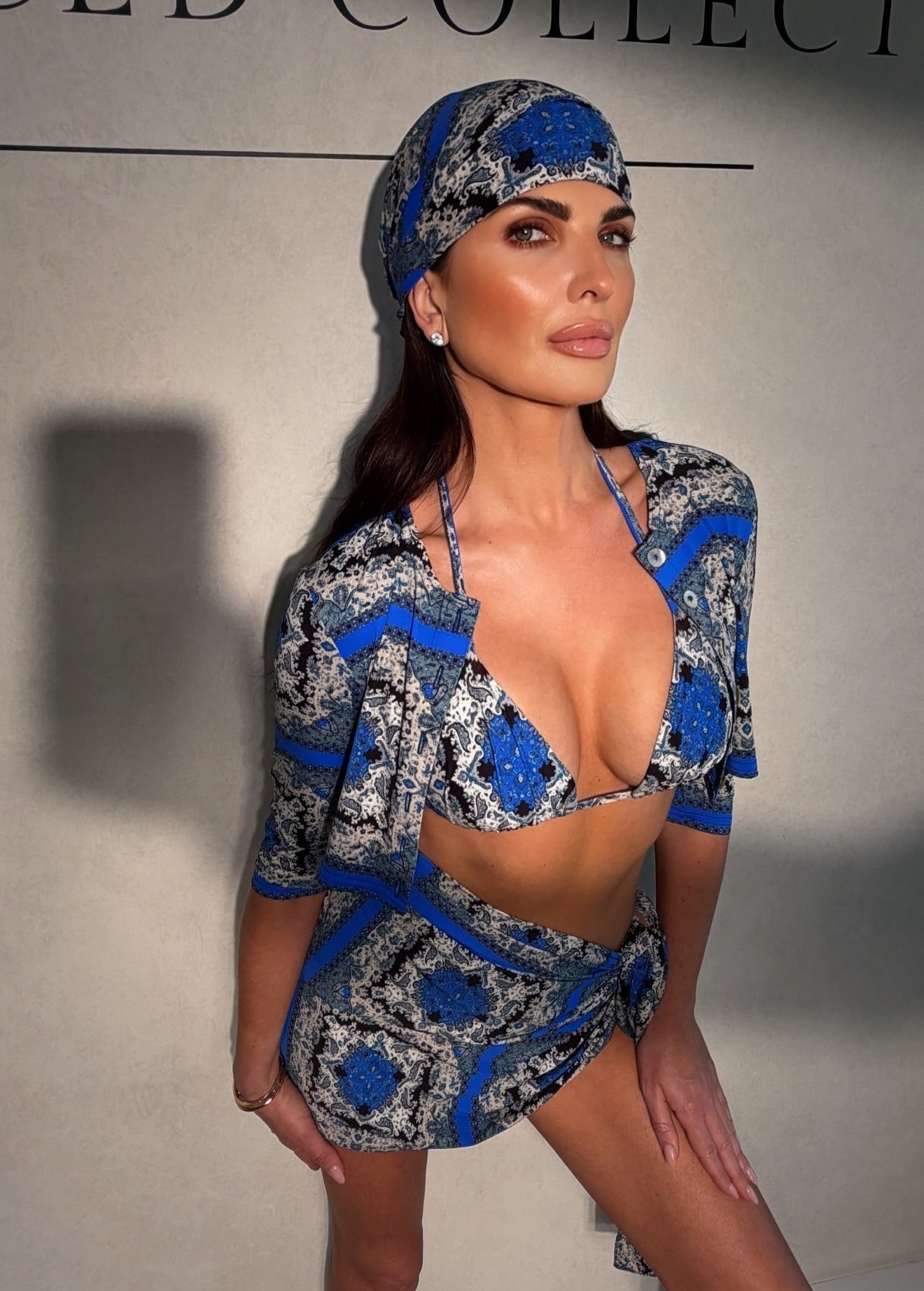 Paisley Azul headscarf