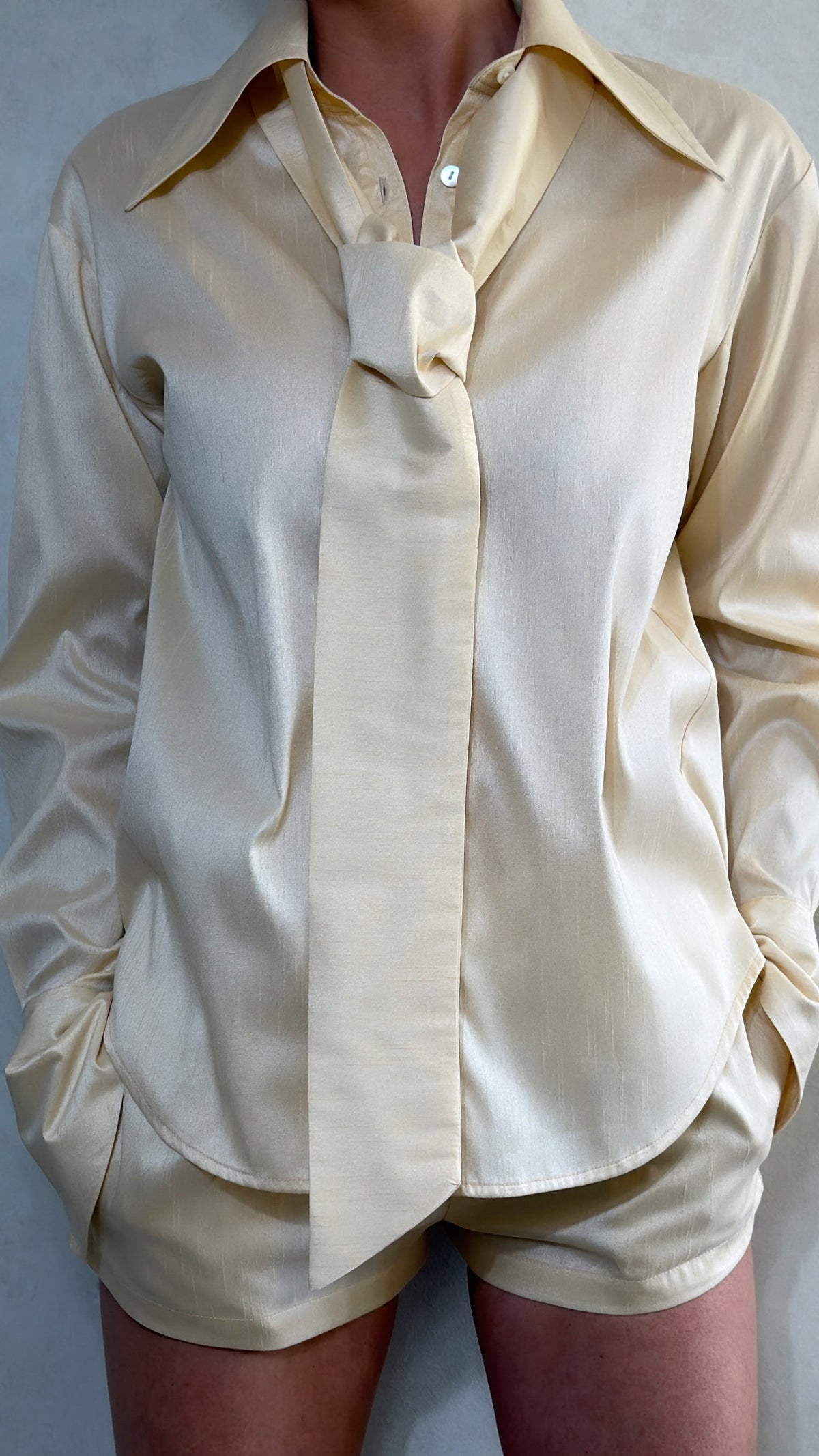 Hepburn raw silk shirt
