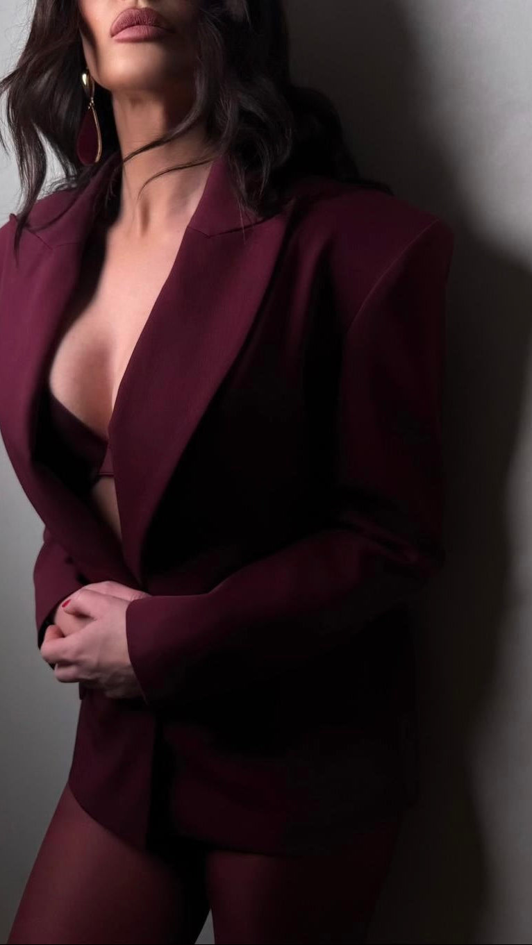Vivienne Blazer - Burgundy