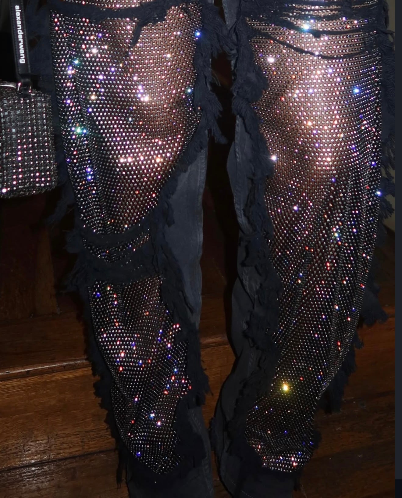 Disco Denim Black Pants