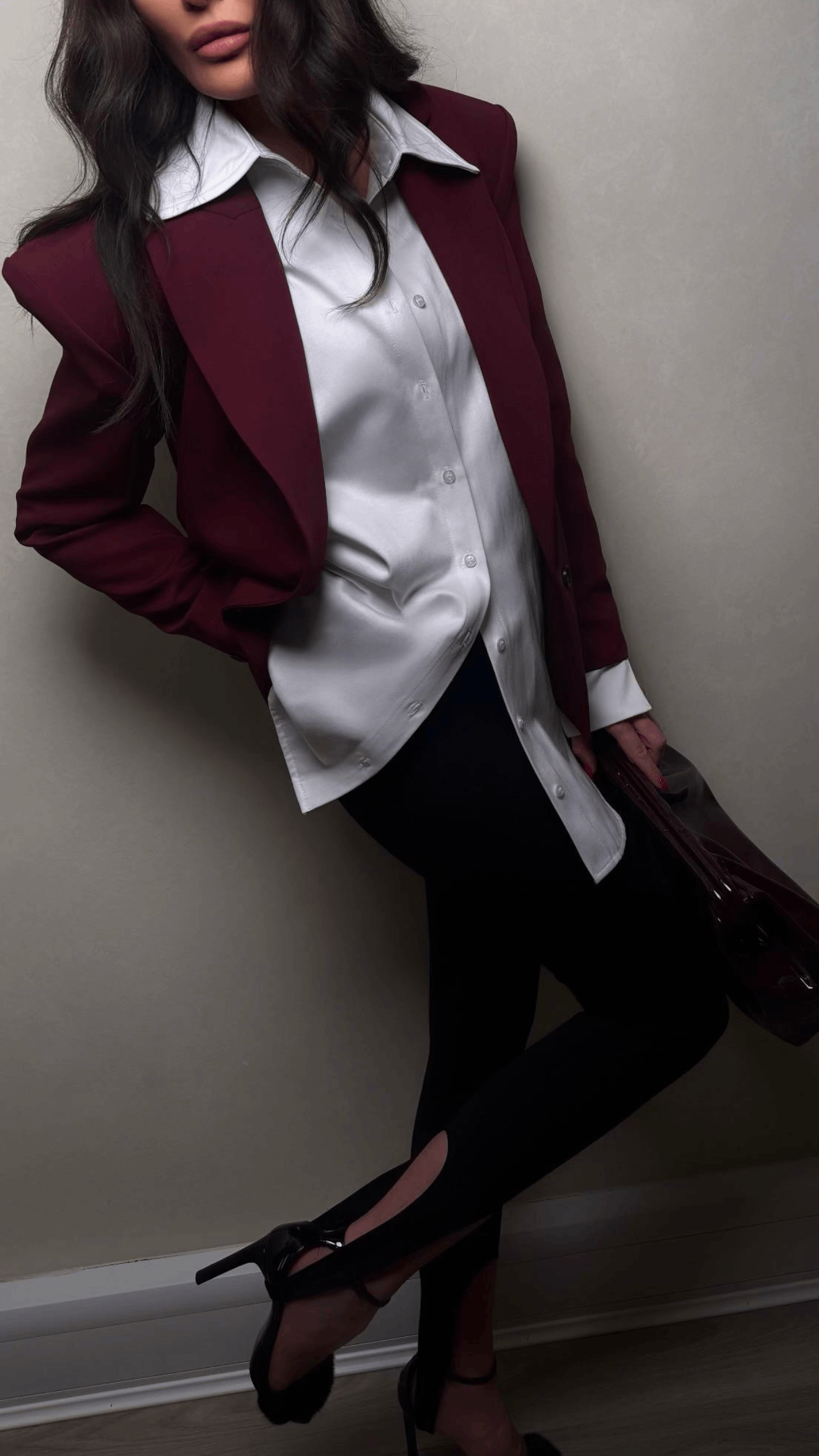 Vivienne Blazer - Burgundy