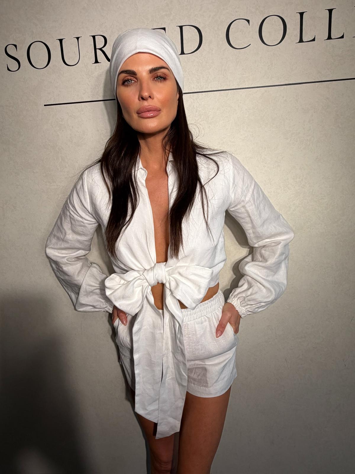 Summer white linen shirt