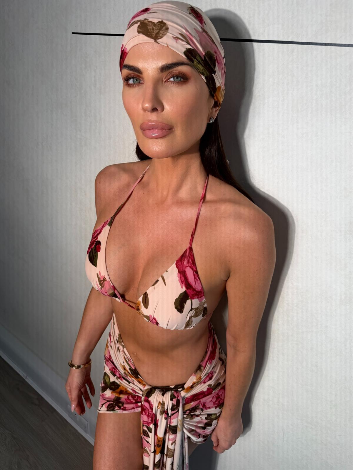 Fleur Rosé headscarf